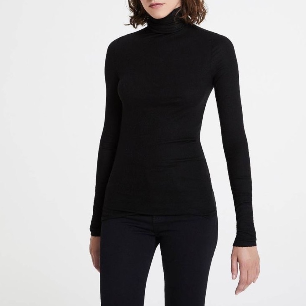 LYON SOFT HIGH NECK SLIM FIT TOP -  BLACK - Picture 9 of 10